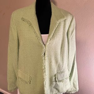 Sag Harbor size 16 green tweed jacket